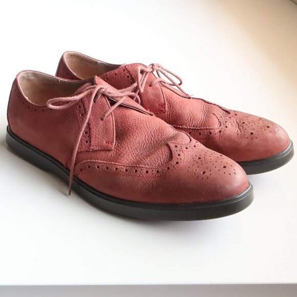 Polo by Ralph Lauren Orrick Burnt Red Leather Wingtip Oxfords Men's Lace-up Shoe - Picture 16 of 16